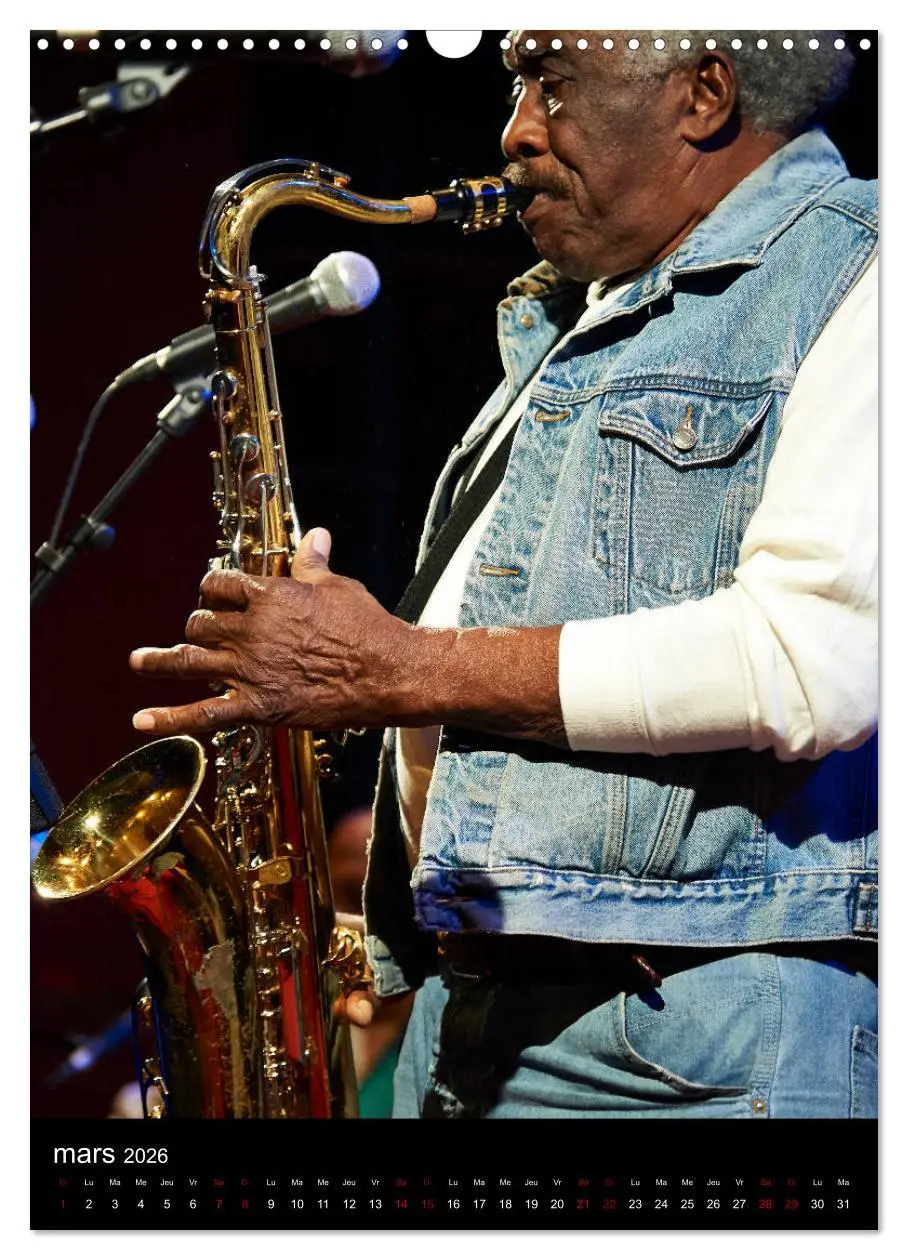 Bild: 9783516567410 | Jazz on sax (Calendrier mural 2026 DIN A3 horizontal), CALVENDO...