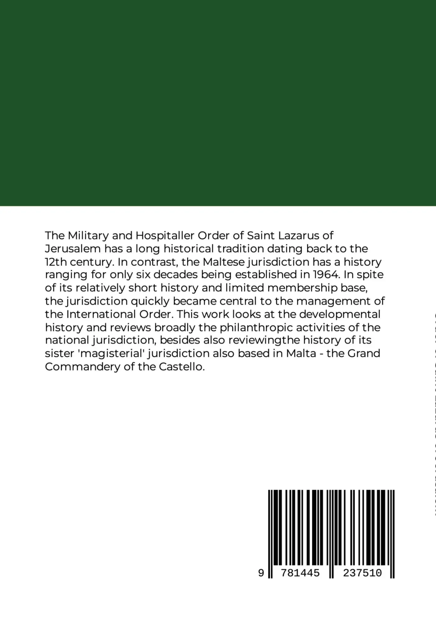 Rückseite: 9781445237510 | The Grand Priory of the Maltese Islands of the Military &amp;...