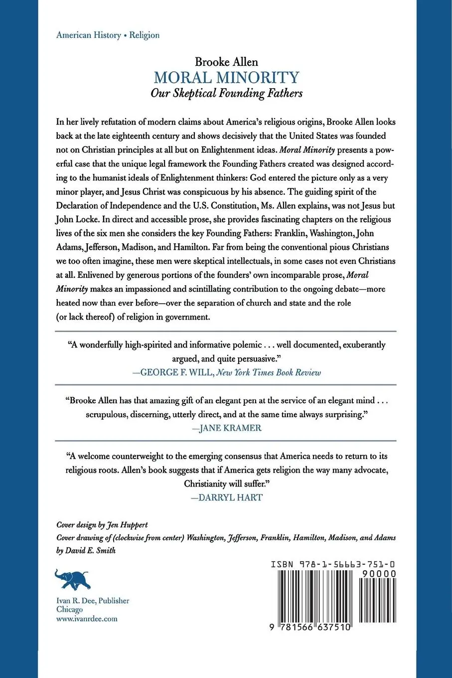 Rückseite: 9781566637510 | Moral Minority | Our Skeptical Founding Fathers | Brooke Allen | Buch