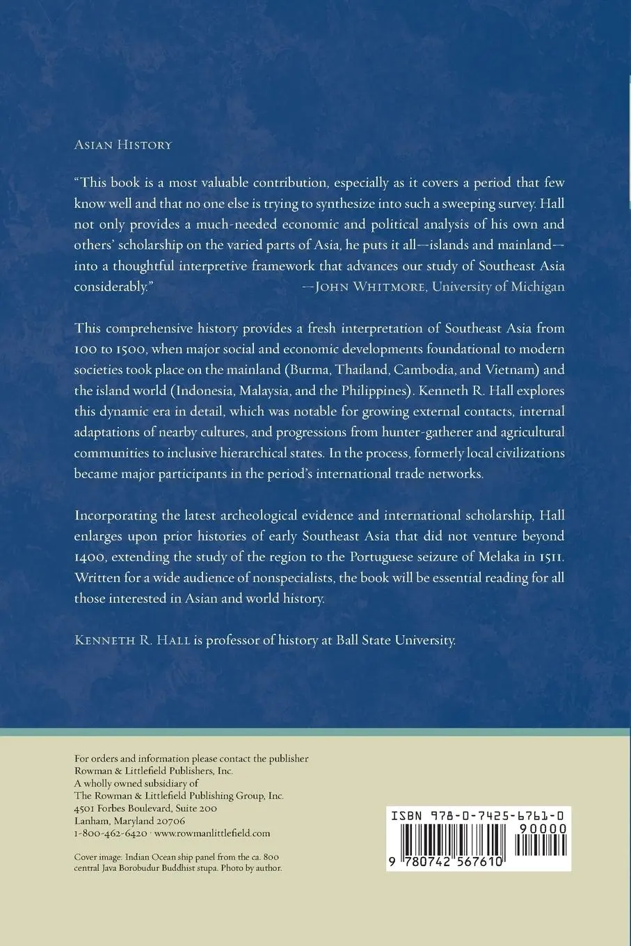 Rückseite: 9780742567610 | History of Early Southeast Asia | Kenneth R. Hall | Taschenbuch | 2011