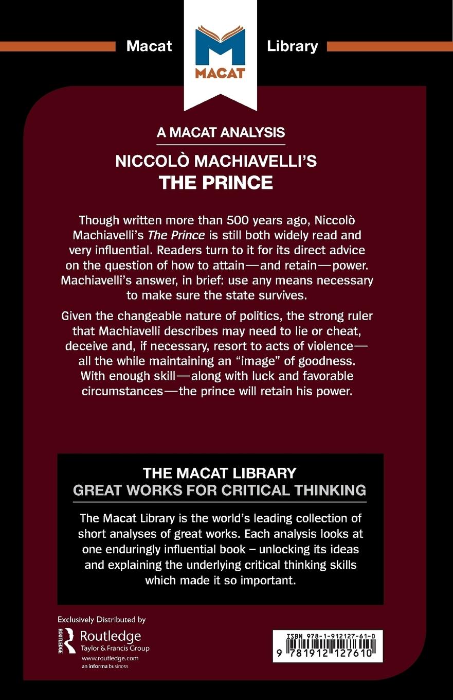 Rückseite: 9781912127610 | An Analysis of Niccolo Machiavelli's The Prince | Riley Quinn (u. a.)