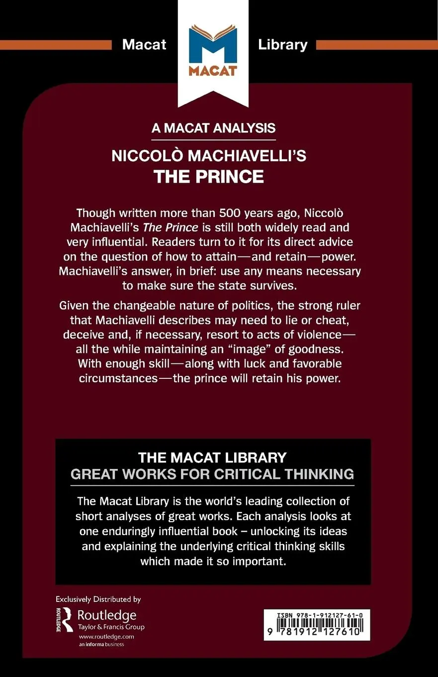 Rückseite: 9781912127610 | An Analysis of Niccolo Machiavelli's The Prince | Riley Quinn (u. a.)