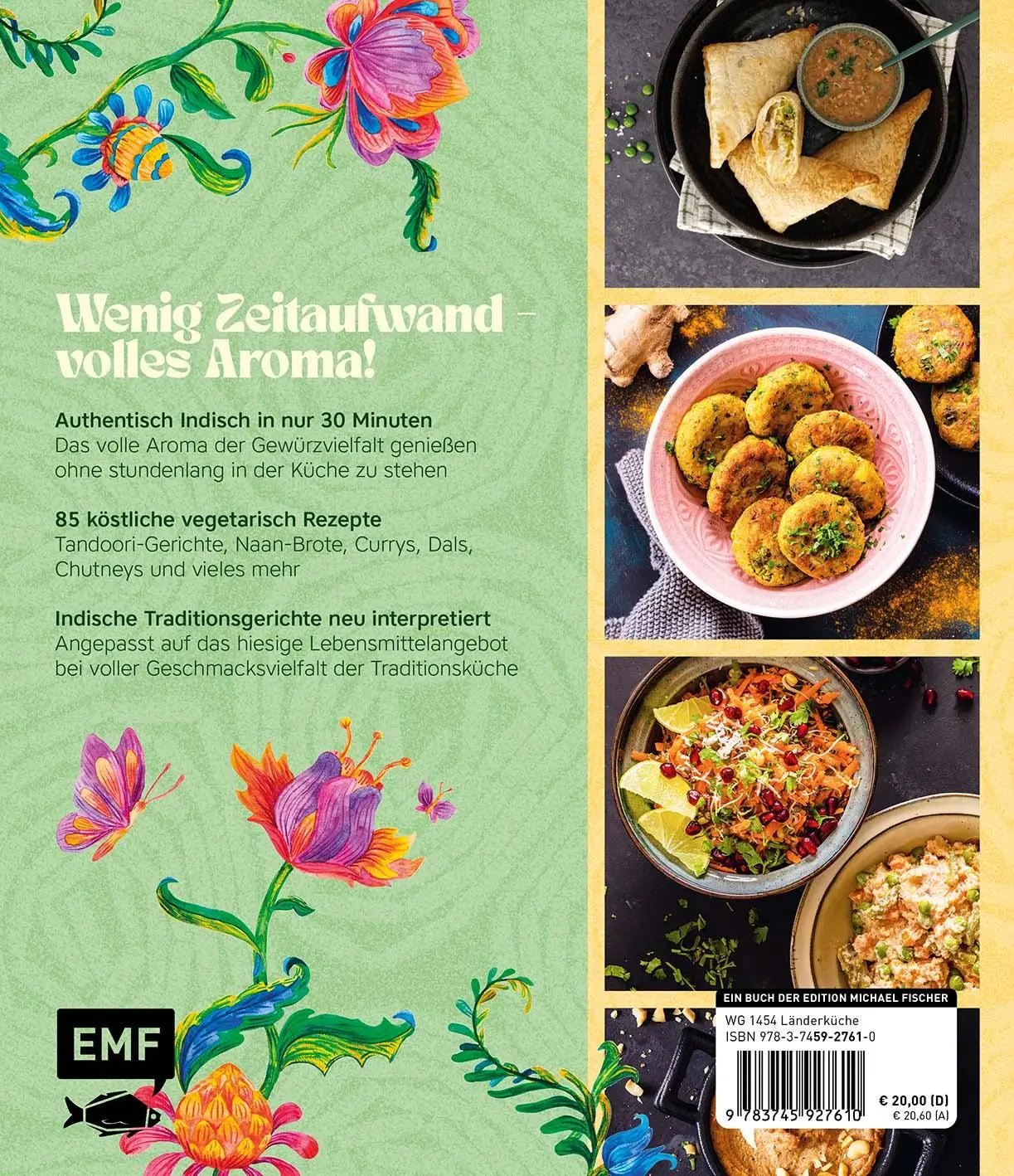 Rückseite: 9783745927610 | Indisch vegetarisch | Tanja Dusy | Buch | 176 S. | Deutsch | 2025