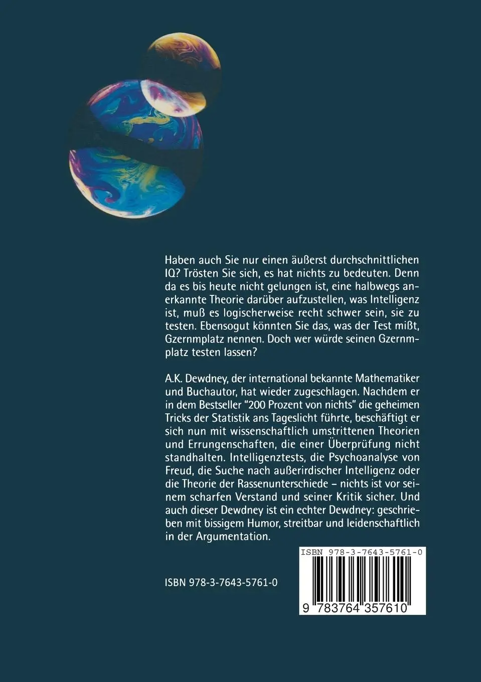 Rückseite: 9783764357610 | Alles fauler Zauber? | A. K. Dewdney | Taschenbuch | 236 S. | Deutsch
