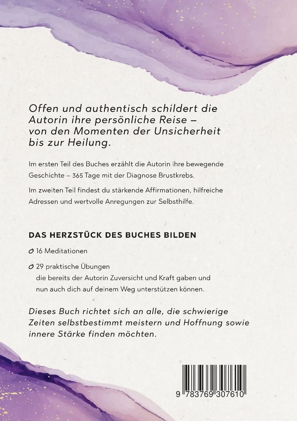 Rückseite: 9783769307610 | 365 Tage mit der Diagnose Brustkrebs | Cornelia Winzenried | Buch