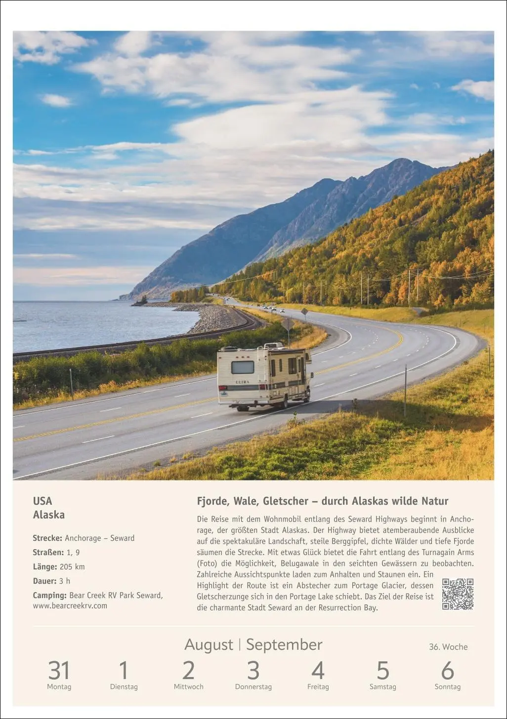 Bild: 9783840037610 | Campinglust Wochen-Kulturkalender 2026 - 53 unvergessliche Touren