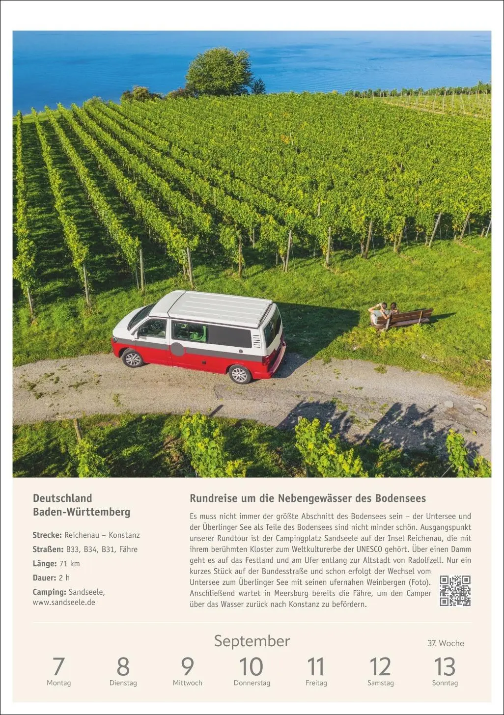 Bild: 9783840037610 | Campinglust Wochen-Kulturkalender 2026 - 53 unvergessliche Touren