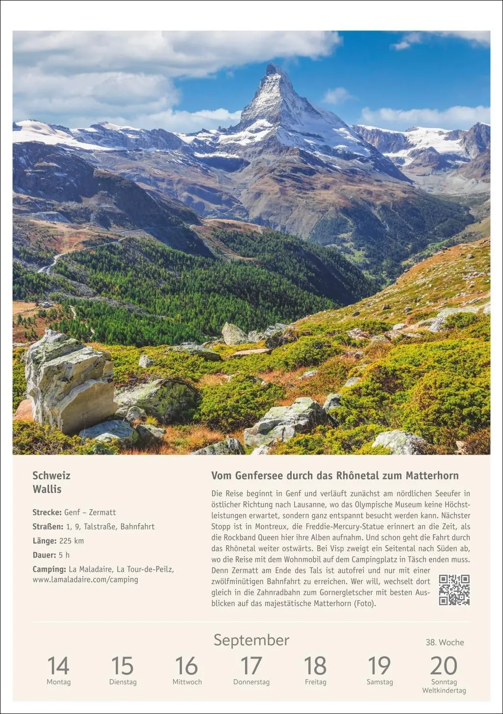 Bild: 9783840037610 | Campinglust Wochen-Kulturkalender 2026 - 53 unvergessliche Touren