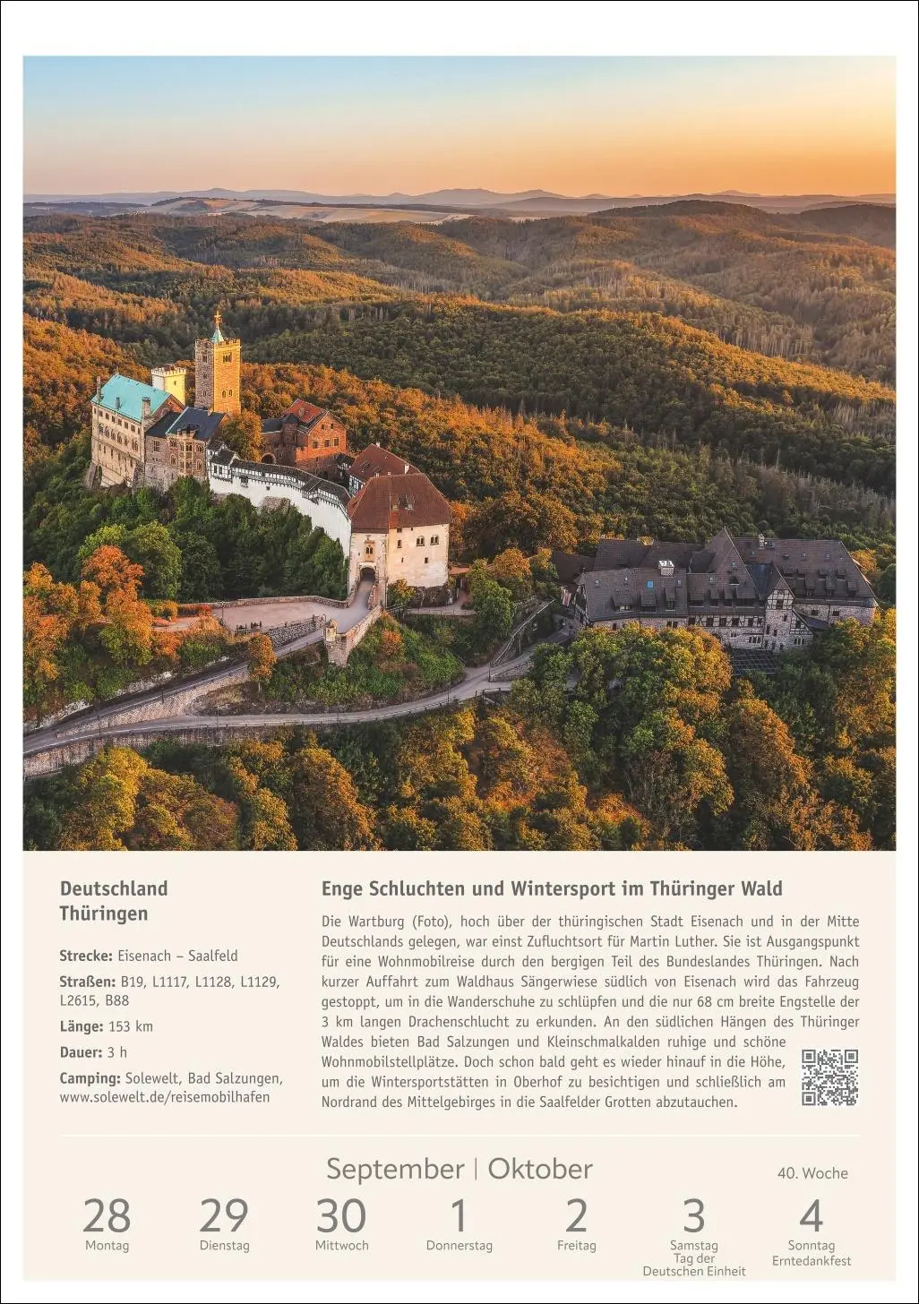 Bild: 9783840037610 | Campinglust Wochen-Kulturkalender 2026 - 53 unvergessliche Touren