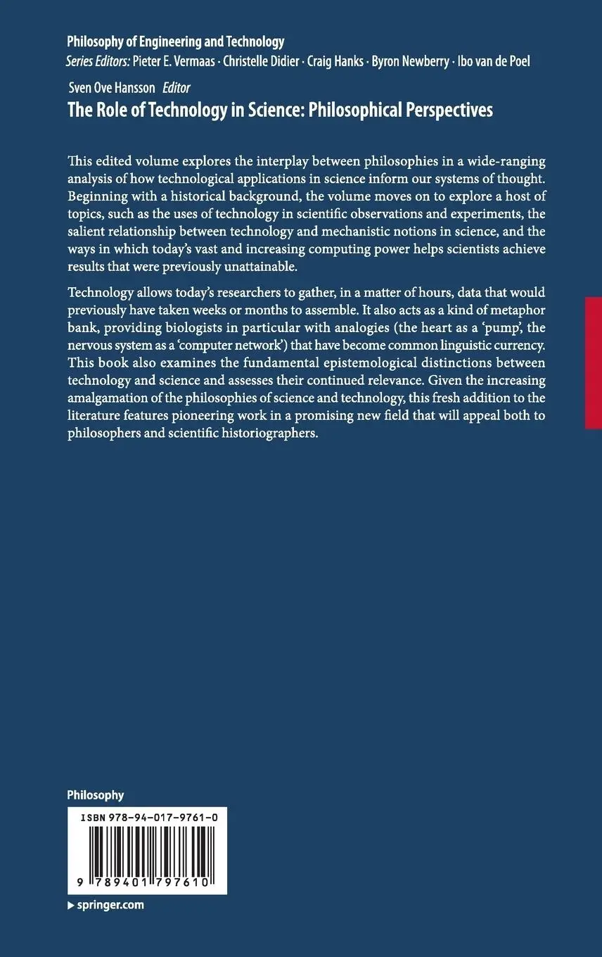 Rückseite: 9789401797610 | The Role of Technology in Science: Philosophical Perspectives | Buch