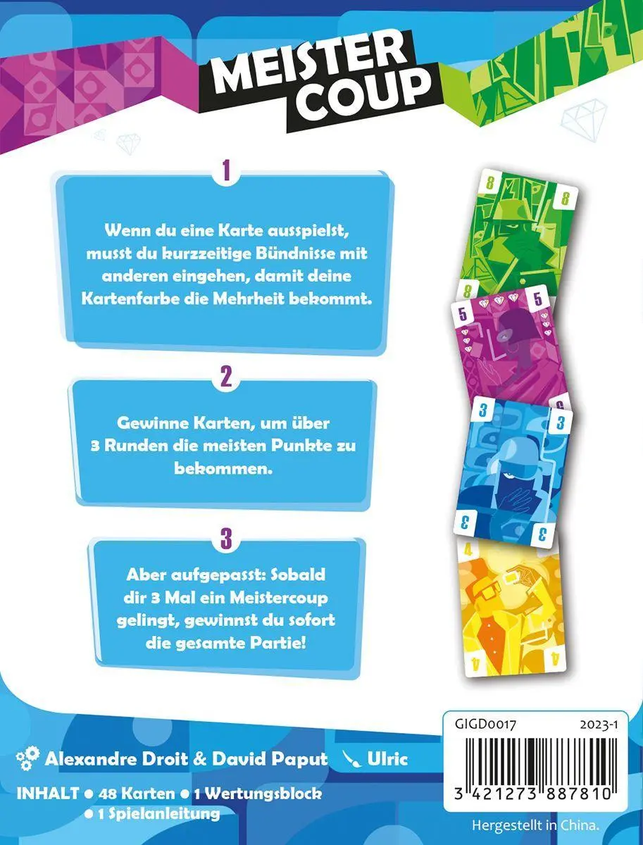 Bild: 3421273887810 | Meistercoup | Alexandre Droit (u. a.) | Spiel | GIGD0017 | Deutsch