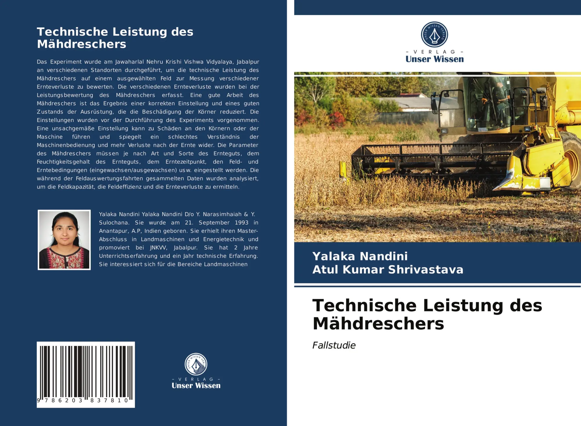 Cover: 9786203837810 | Technische Leistung des Mähdreschers | Fallstudie | Nandini (u. a.)