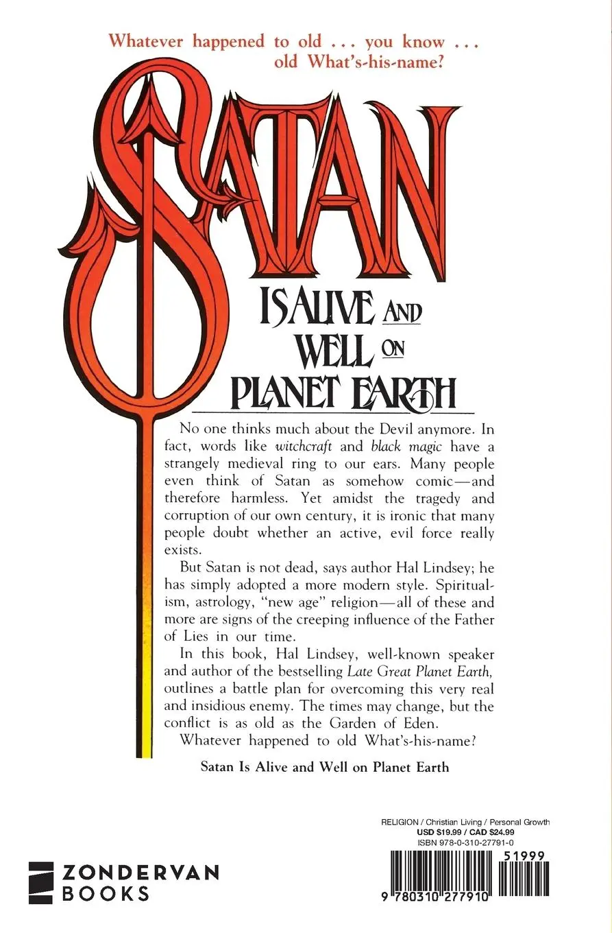 Rückseite: 9780310277910 | Satan Is Alive and Well on Planet Earth | Hal Lindsey (u. a.) | Buch