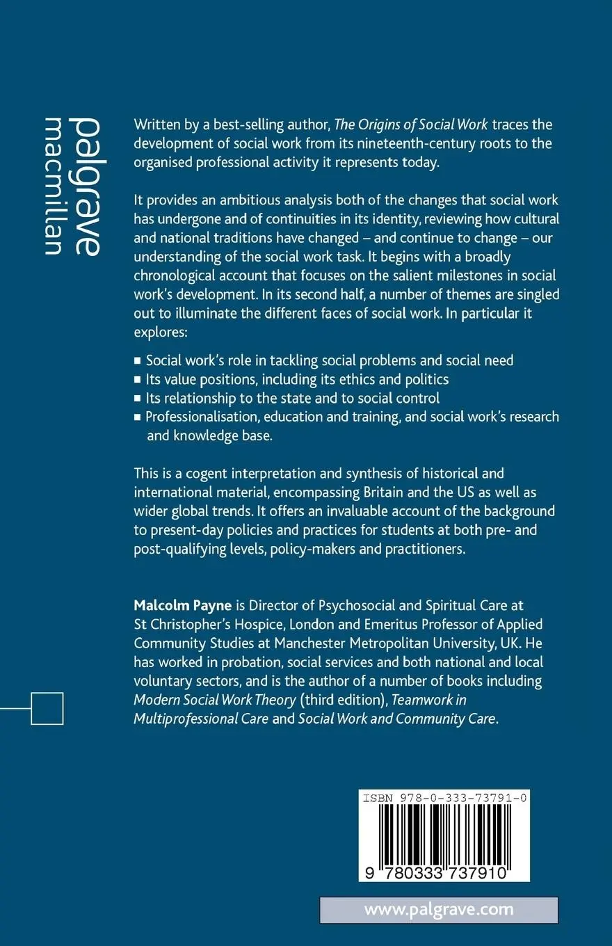 Rückseite: 9780333737910 | The Origins of Social Work | Continuity and Change | Malcolm Payne