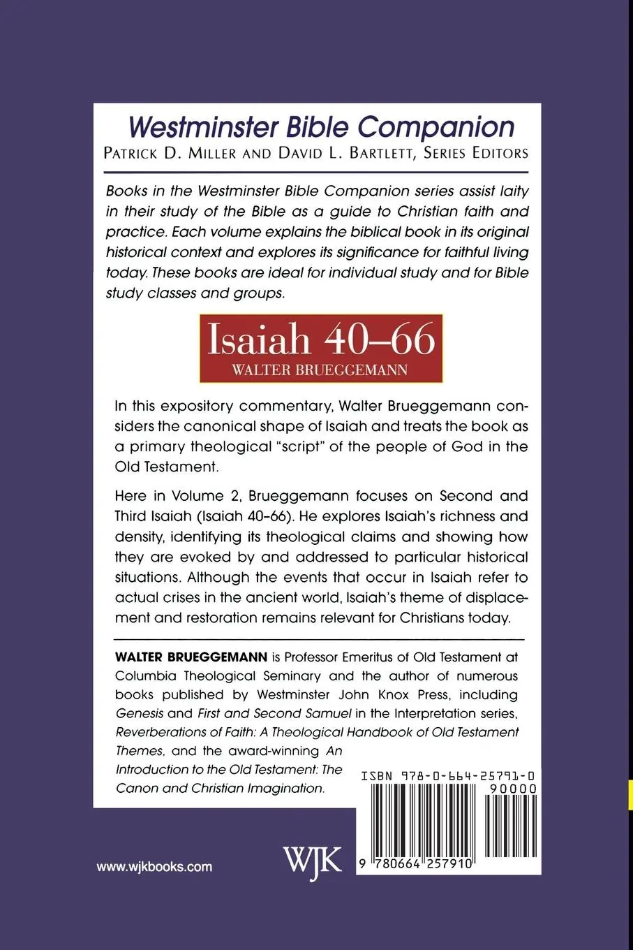 Rückseite: 9780664257910 | Isaiah 40-66 | Brueggemann | Taschenbuch | Kartoniert / Broschiert