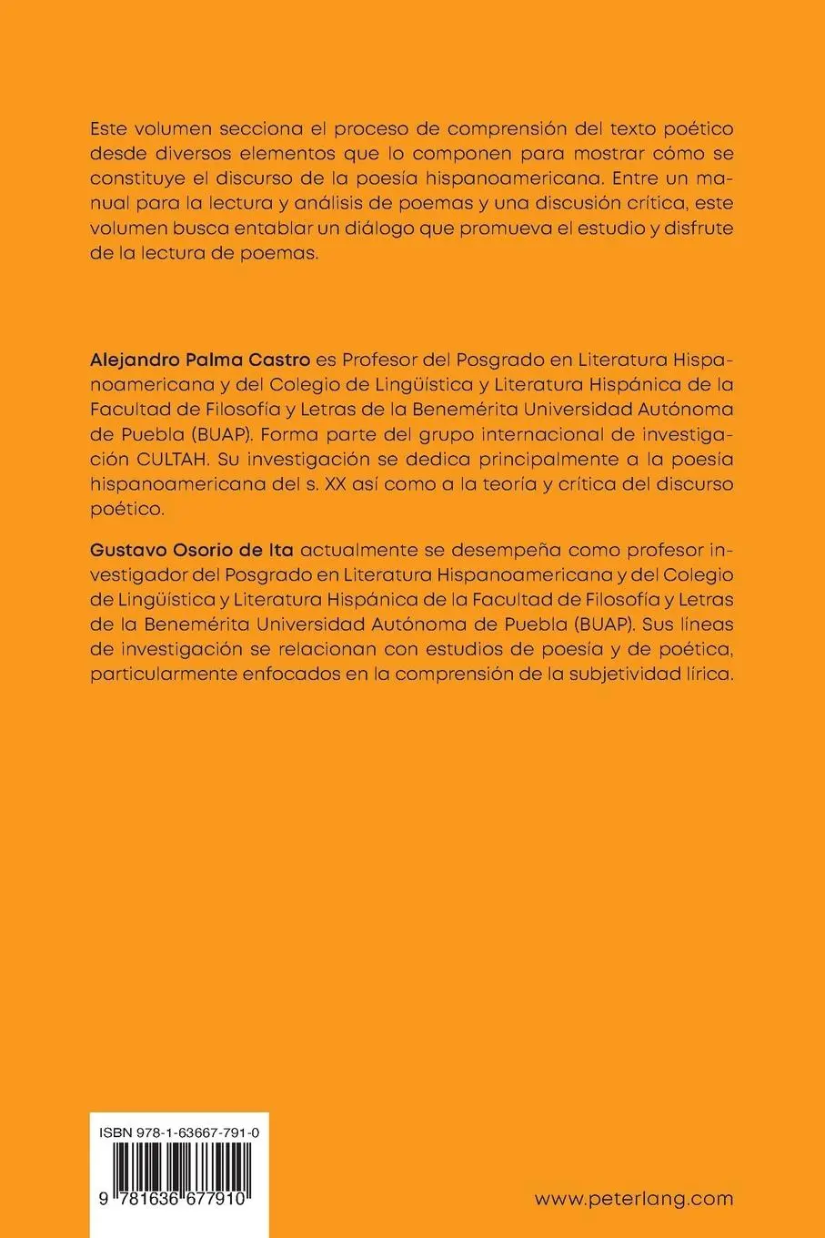 Rückseite: 9781636677910 | Crítica del discurso poético en Hispanoamérica | Lecturas particulares