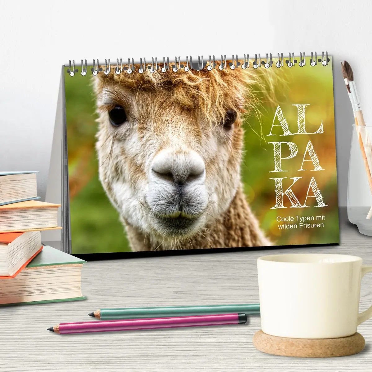 Bild: 9783457597910 | Alpaka, coole Typen mit wilden Frisuren (Tischkalender 2026 DIN A5...