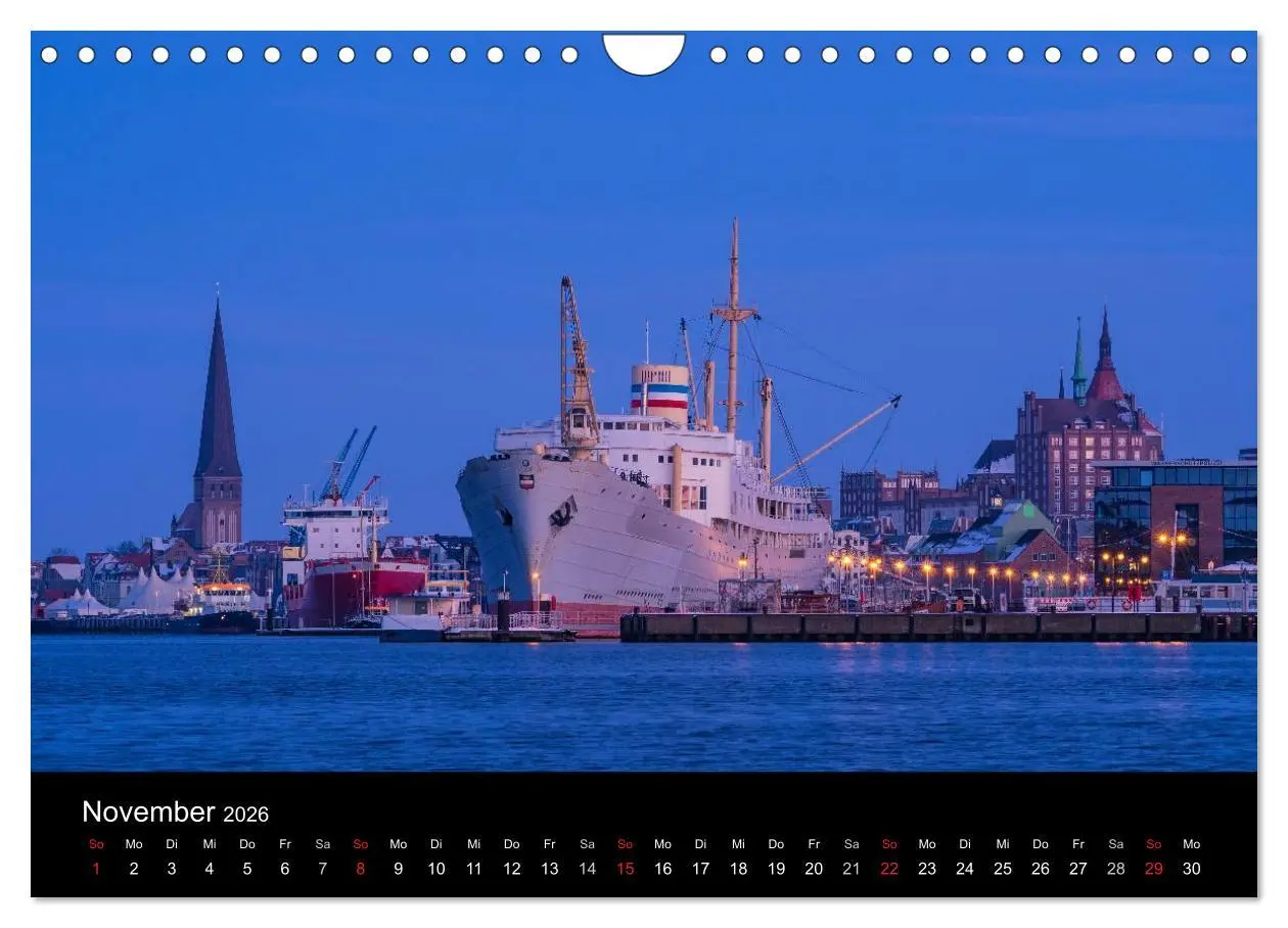Bild: 9783516137910 | Unterwegs in der Hansestadt Rostock (Wandkalender 2026 DIN A4...