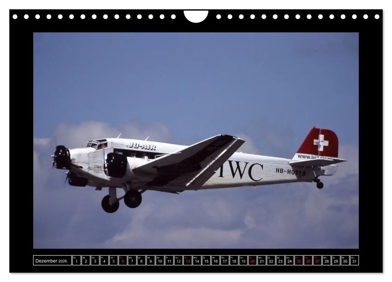 Bild: 9783516207910 | JU-AIR Ju-52 (Wandkalender 2026 DIN A4 quer), CALVENDO Monatskalender
