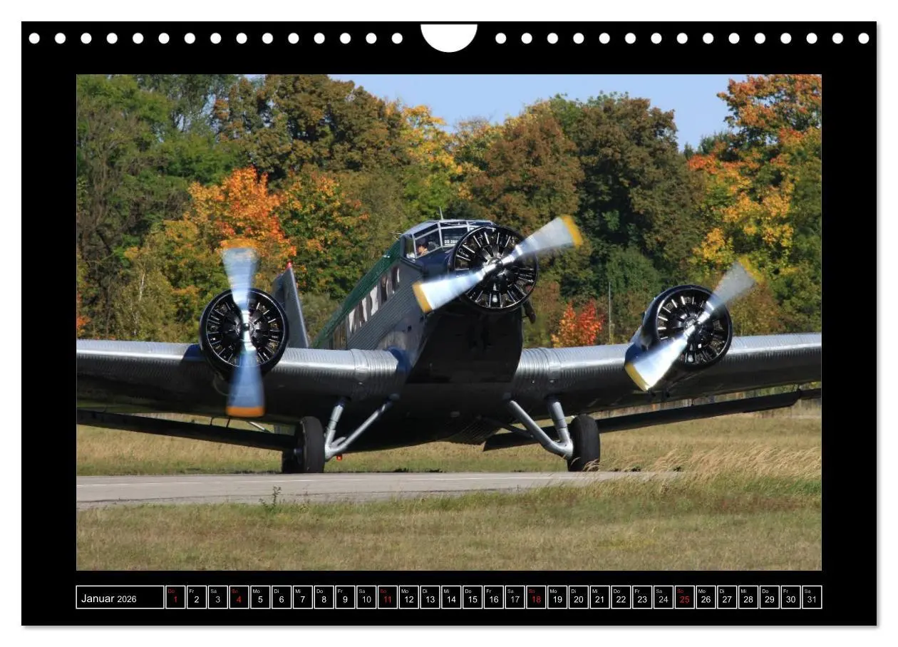 Bild: 9783516207910 | JU-AIR Ju-52 (Wandkalender 2026 DIN A4 quer), CALVENDO Monatskalender