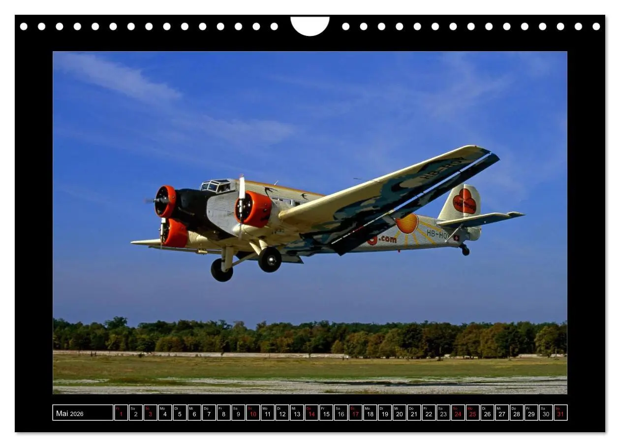 Bild: 9783516207910 | JU-AIR Ju-52 (Wandkalender 2026 DIN A4 quer), CALVENDO Monatskalender
