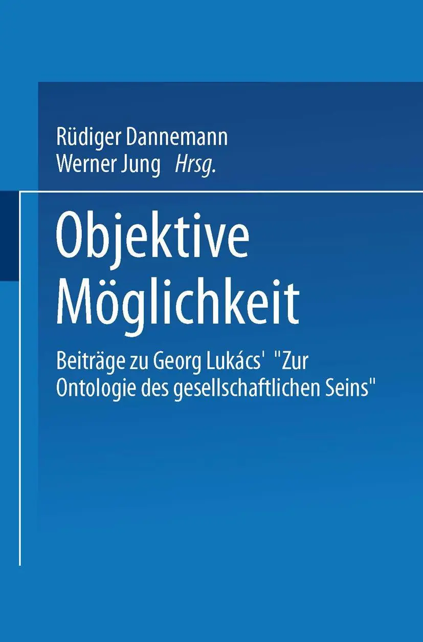 Cover: 9783531127910 | Objektive Möglichkeit | Werner Jung | Taschenbuch | 326 S. | Deutsch