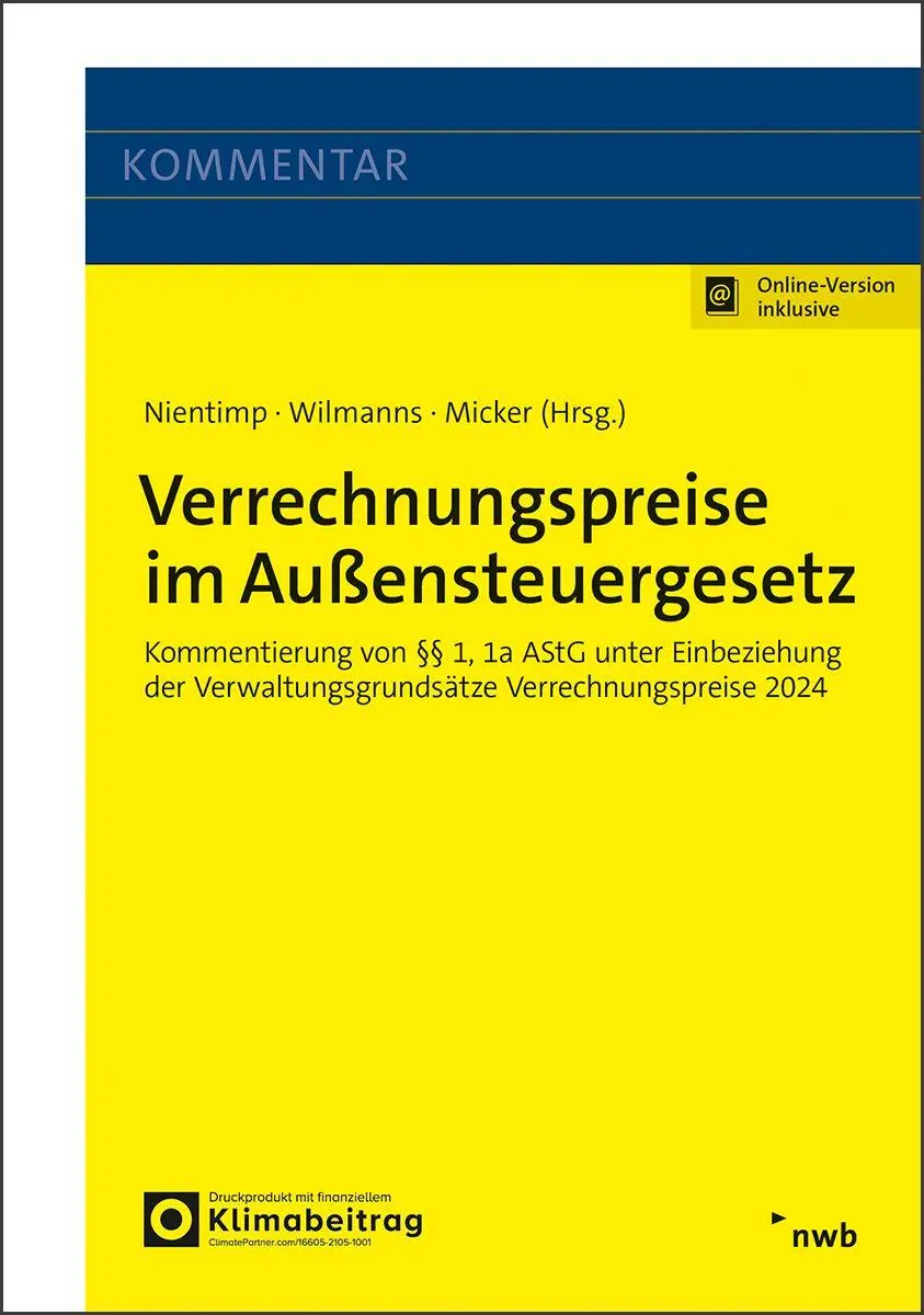 Cover: 9783482688010 | Verrechnungspreise im Außensteuergesetz | Axel Nientimp (u. a.) | 2025