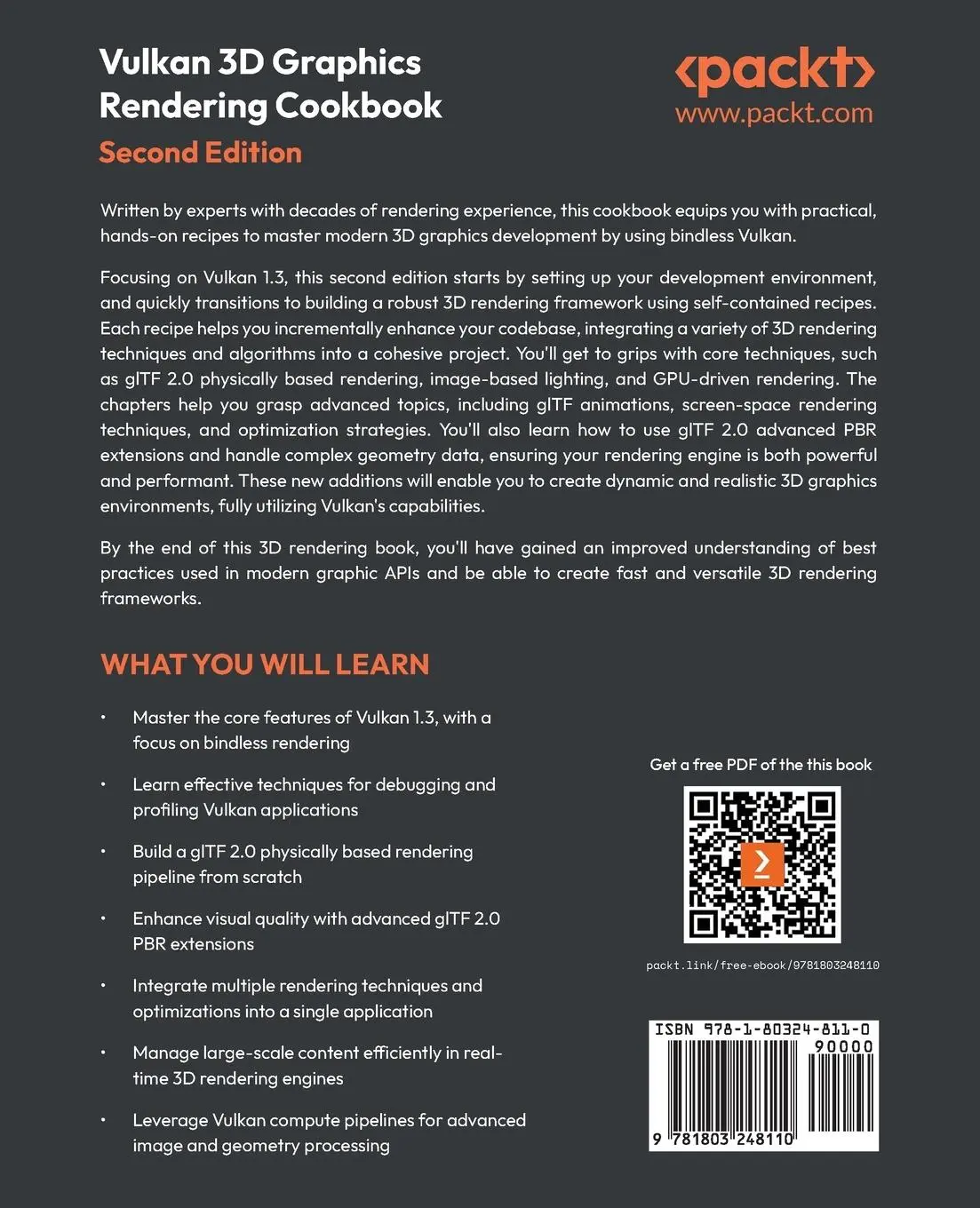 Rückseite: 9781803248110 | Vulkan 3D Graphics Rendering Cookbook - Second Edition | Taschenbuch