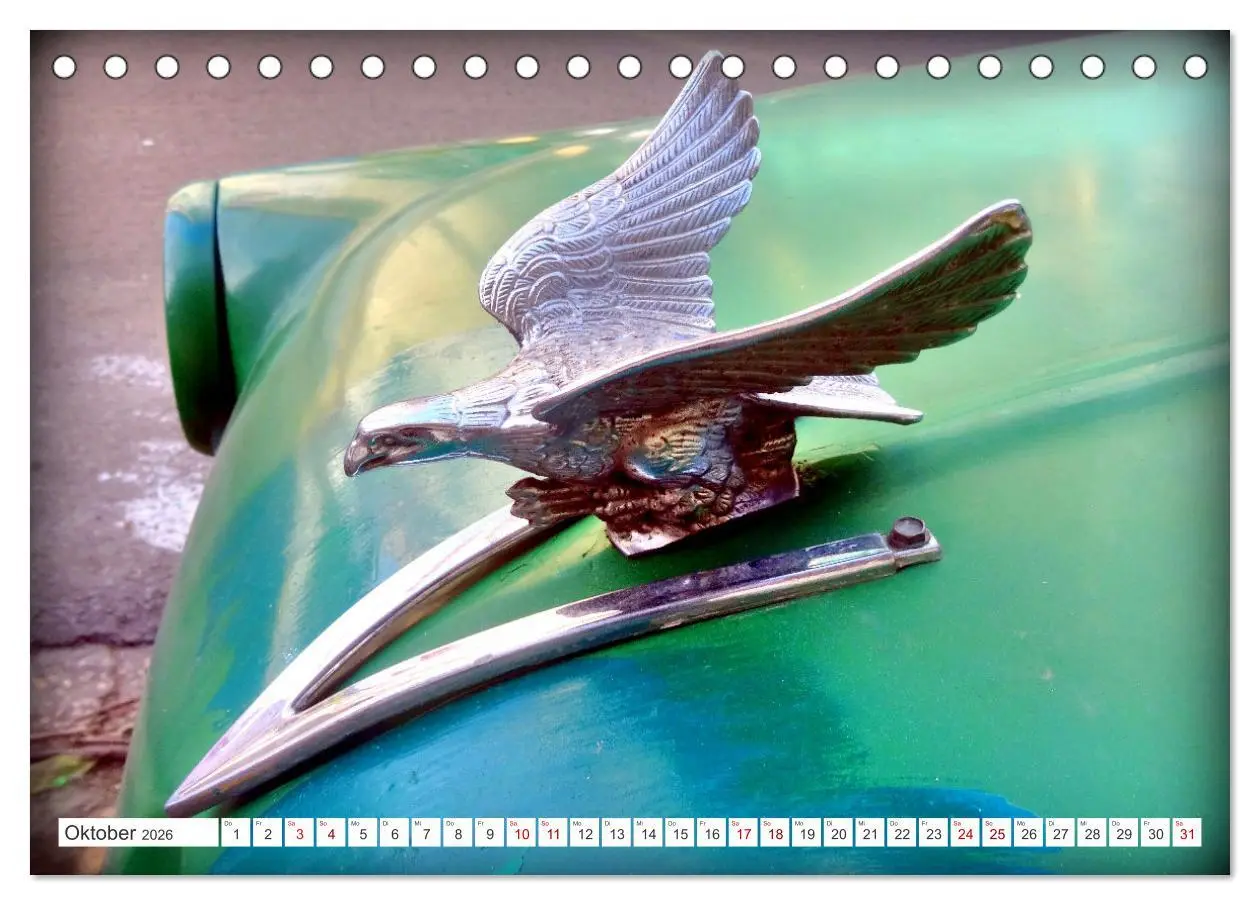 Bild: 9783457548110 | Tierische Oldtimer - Markante Kühlerfiguren (Tischkalender 2026 DIN...