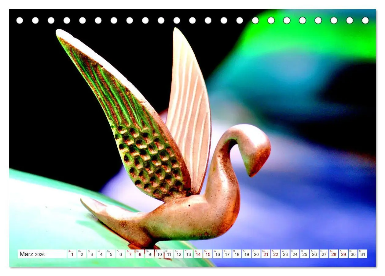 Bild: 9783457548110 | Tierische Oldtimer - Markante Kühlerfiguren (Tischkalender 2026 DIN...