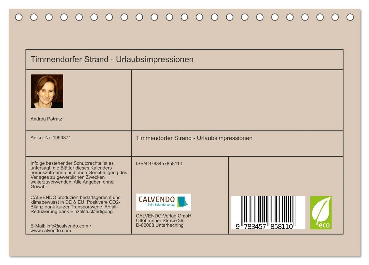 Bild: 9783457858110 | Timmendorfer Strand - Urlaubsimpressionen (Tischkalender 2026 DIN...