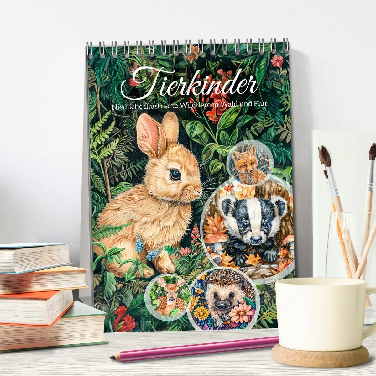 Bild: 9783516258110 | Tierkinder - Niedliche illustrierte Wildtiere in Wald und Flur...
