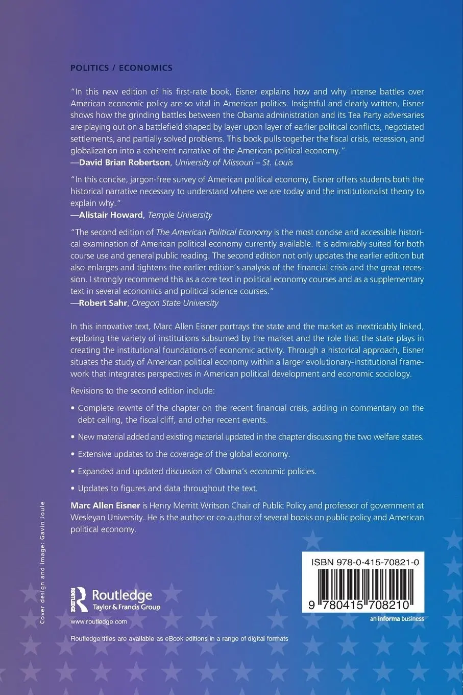 Rückseite: 9780415708210 | The American Political Economy | Marc Allen Eisner | Taschenbuch