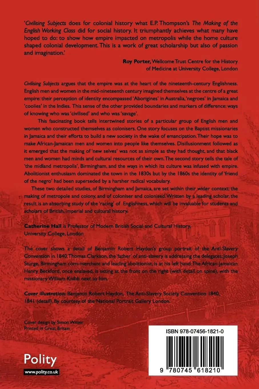 Rückseite: 9780745618210 | Civilising Subjects | Catherine Hall | Taschenbuch | Englisch | 2002