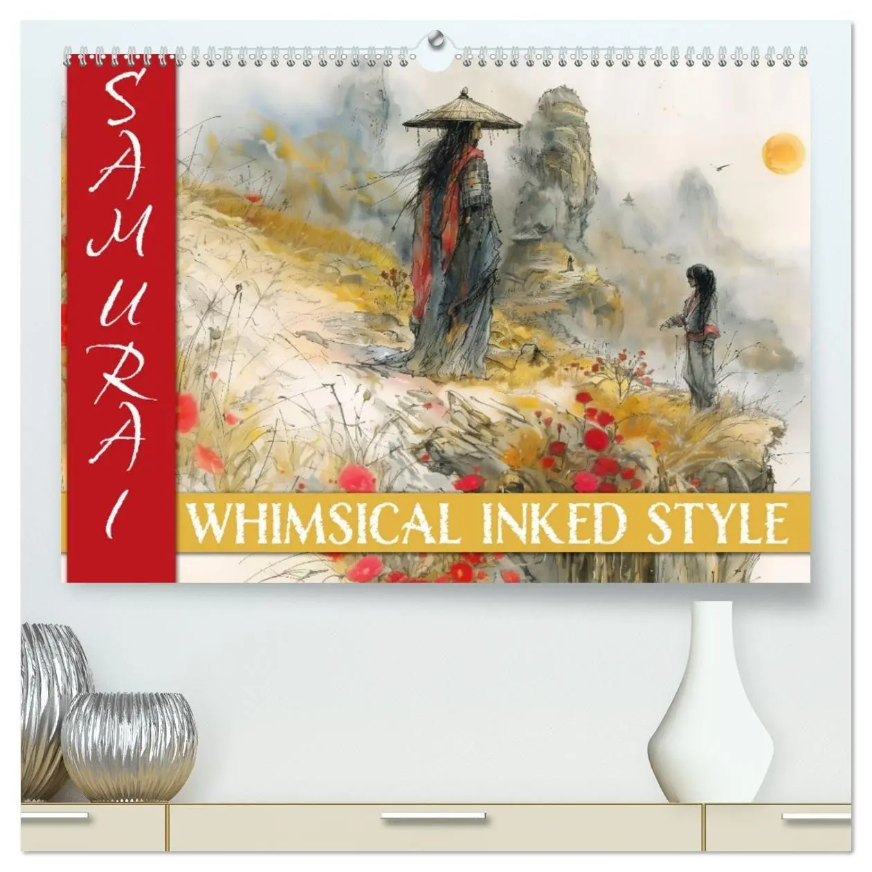 Cover: 9783457398210 | Samurai - whimsical inked style (hochwertiger Premium Wandkalender...