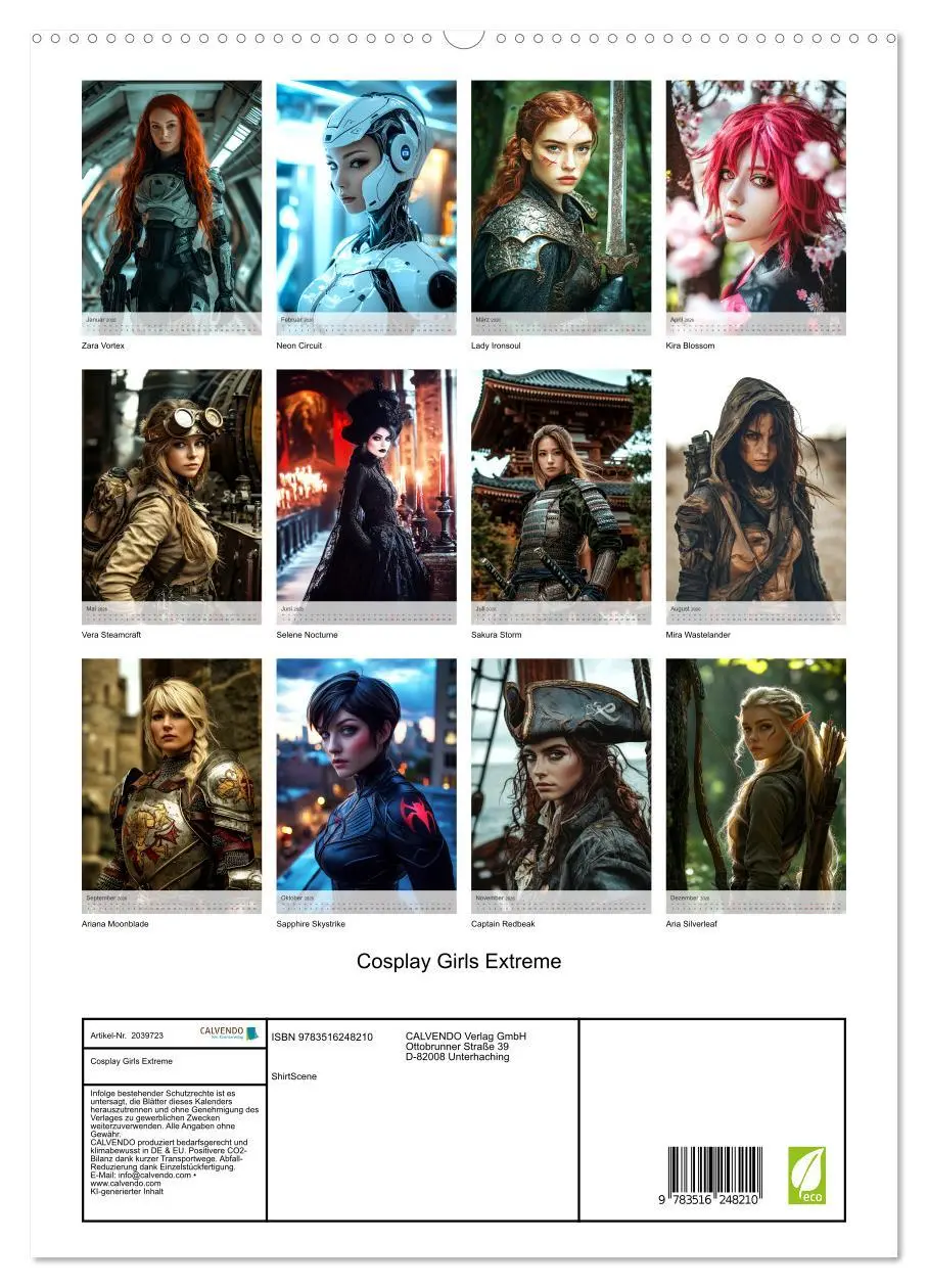 Bild: 9783516248210 | Cosplay Girls Extreme (hochwertiger Premium Wandkalender 2026 DIN...