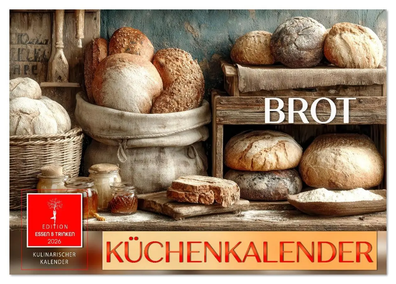 Cover: 9783516628210 | Küchenkalender Brot (Tischkalender 2026 DIN A5 quer), CALVENDO...