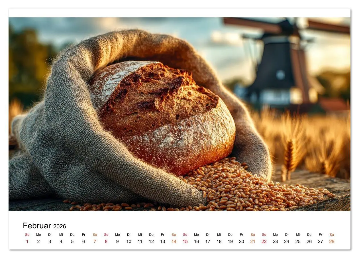 Bild: 9783516628210 | Küchenkalender Brot (Tischkalender 2026 DIN A5 quer), CALVENDO...