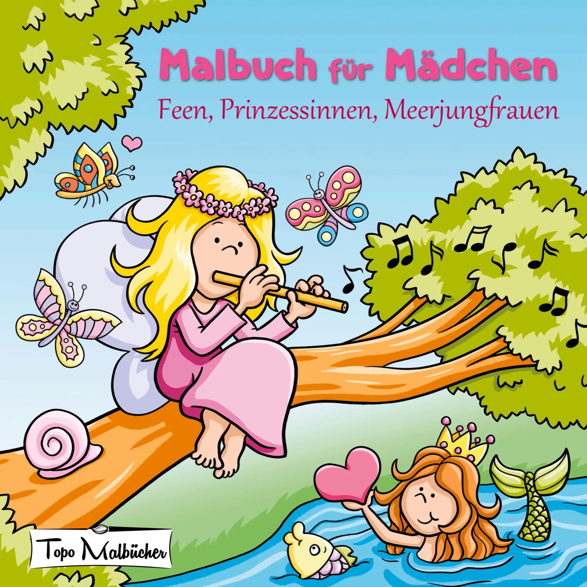 Cover: 9783748218210 | Malbuch für Mädchen: Feen, Prinzessinnen, Meerjungfrauen | Malbücher