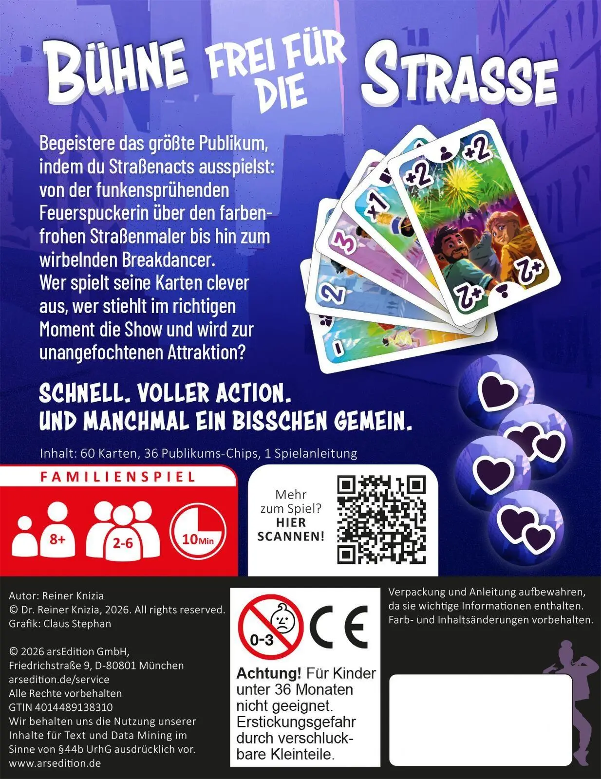 Rückseite: 4014489138310 | Street Art | Begeistere das größte Publikum! | Reiner Knizia | Spiel