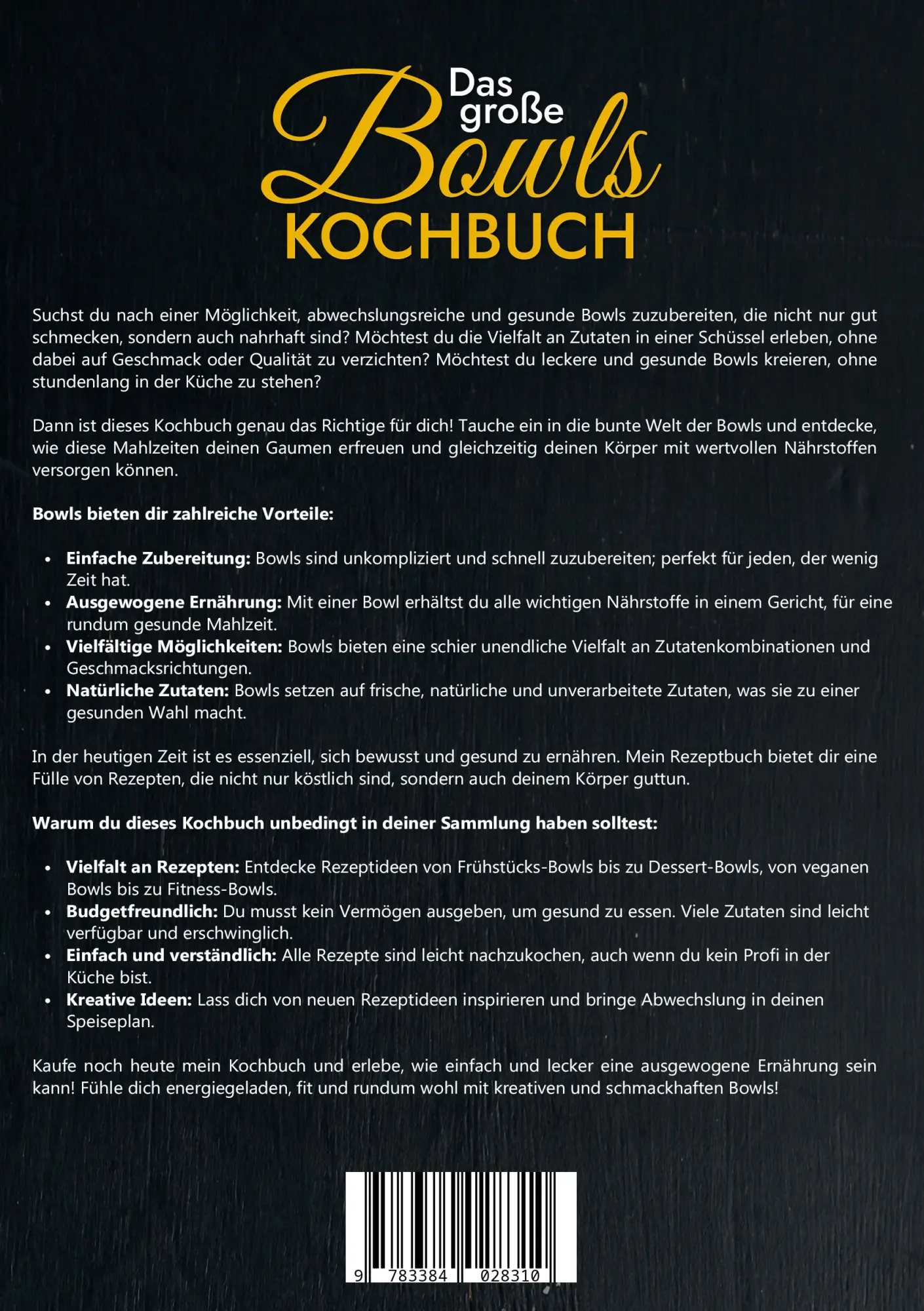 Rückseite: 9783384028310 | Das große Bowls Kochbuch | Vanessa Zimmermann | Taschenbuch | 112 S.