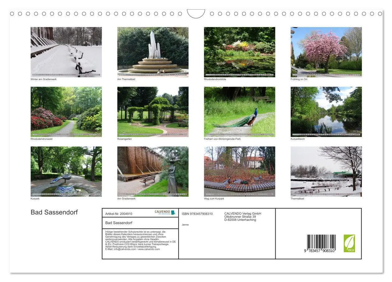 Bild: 9783457908310 | Bad Sassendorf (Wandkalender 2026 DIN A3 quer), CALVENDO...