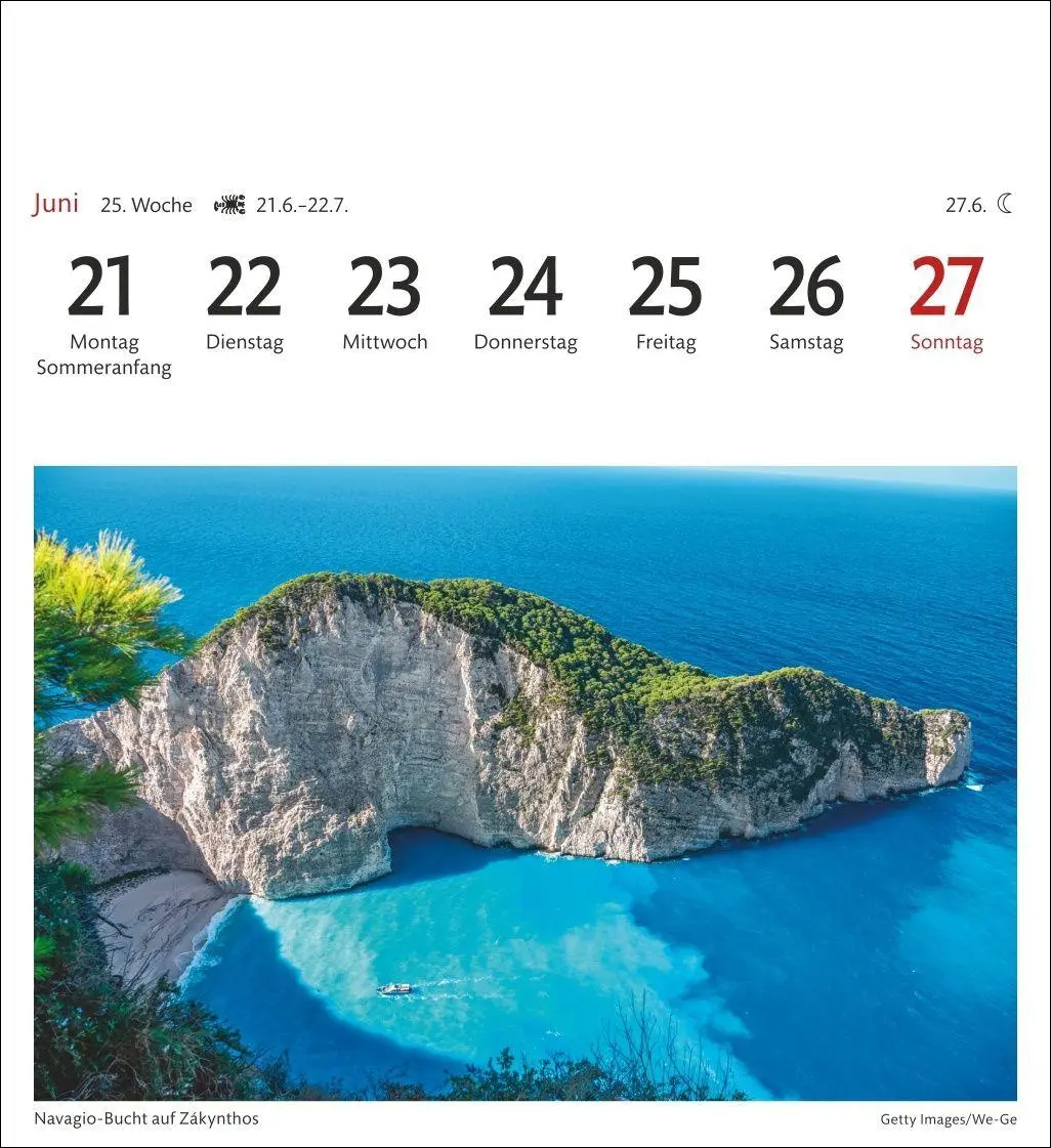 Bild: 9783840038310 | Griechische Inseln Sehnsuchtskalender 2027 - Wochenkalender mit 53...