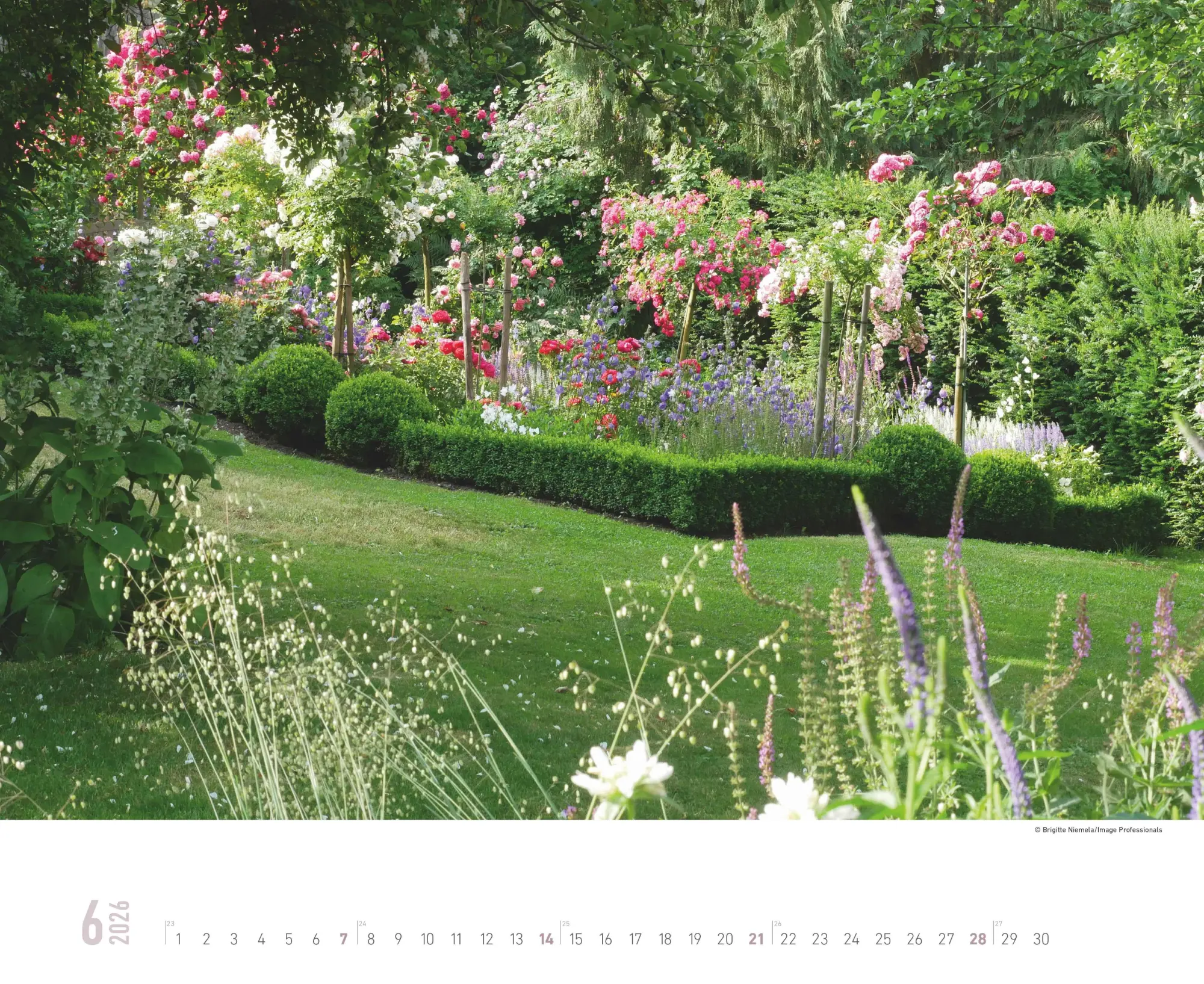 Bild: 4069095008410 | Gartenparadiese 2026 - Wandkalender 52 x 42,5 cm - Spiralbindung