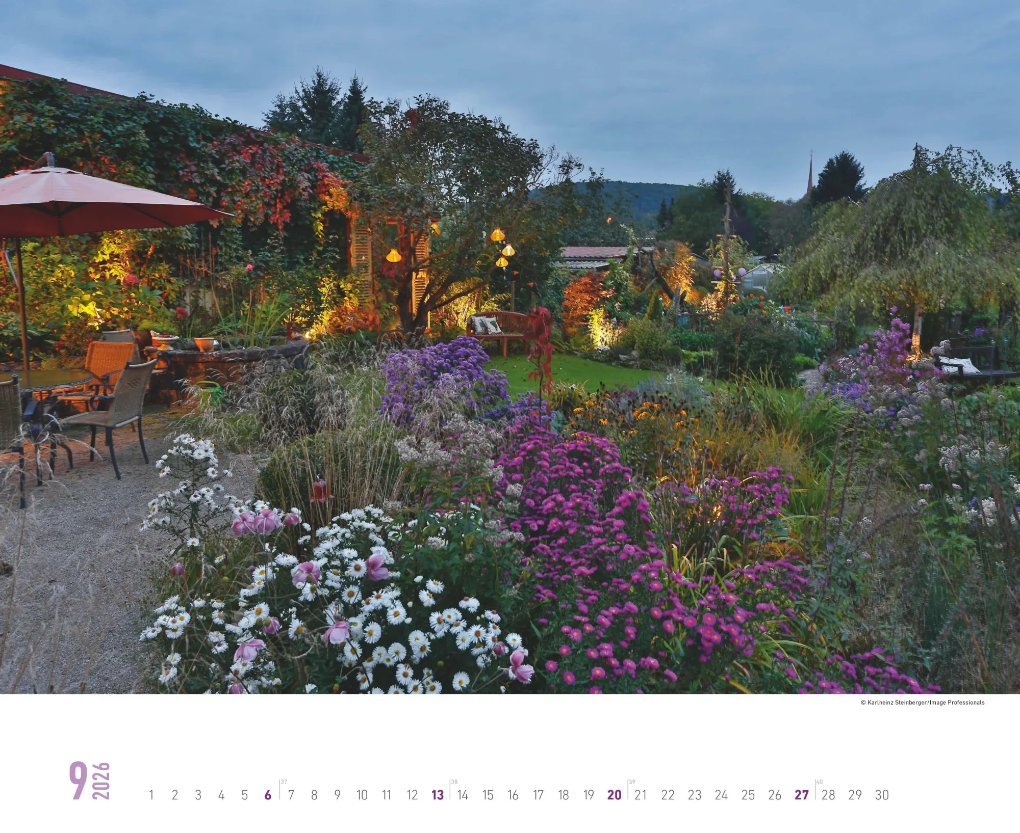 Bild: 4069095008410 | Gartenparadiese 2026 - Wandkalender 52 x 42,5 cm - Spiralbindung