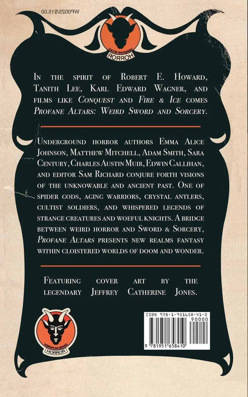 Rückseite: 9781951658410 | Profane Altars | Weird Sword &amp; Sorcery | Sam Richard | Taschenbuch
