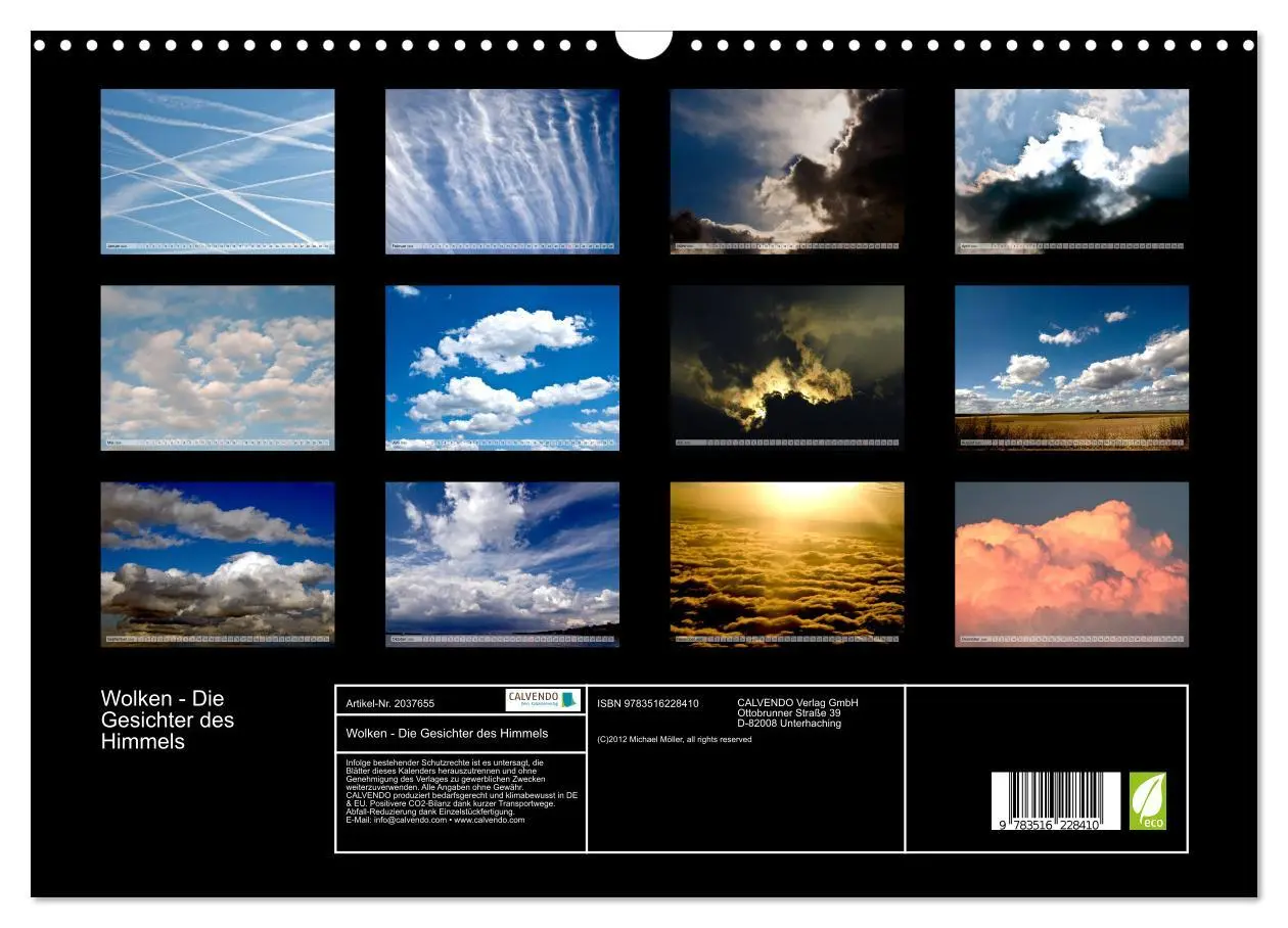 Bild: 9783516228410 | Wolken - Die Gesichter des Himmels (Wandkalender 2026 DIN A3 quer),...
