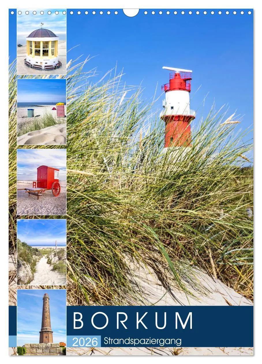 Cover: 9783516398410 | Borkum Strandspaziergang (Wandkalender 2026 DIN A3 hoch), CALVENDO...