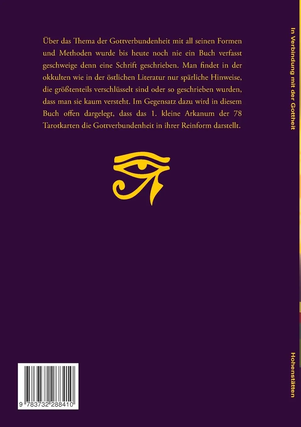 Rückseite: 9783732288410 | In Verbindung mit der Gottheit | Johannes H. von Hohenstätten | Buch