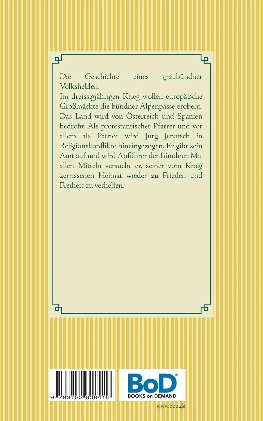Rückseite: 9783752608410 | Jürg Jenatsch | Eine Bündnergeschichte | Conrad Ferdinand Meyer | Buch